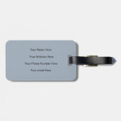 Dusty Blue Monogrammabenteuer wartet auf Geschenk Gepäckanhänger (Rückseite horizontal)
