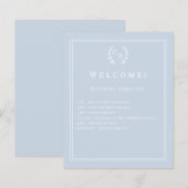 Dusty blue monogrammed wedding program details (Vorne/Hinten)