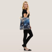 Dusty Blue Moon Muted Celestial Aesthetic Tasche (Am Model)