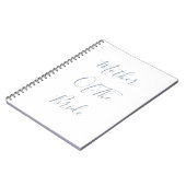 Dusty Blue Mother of the Bride Weddings Gift Gunst Notizblock (Linke Seite)