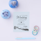 Dusty Blue Mountain Adventure Wedding Budget Flyer (Einzeln)