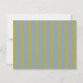 Dusty Blue & Mustard Wavy Border Note Card Einladung (Rückseite)