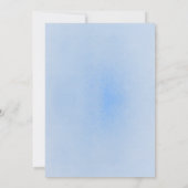 Dusty Blue & Navy Blue Boho Silver Floral Wedding Einladung (Rückseite)