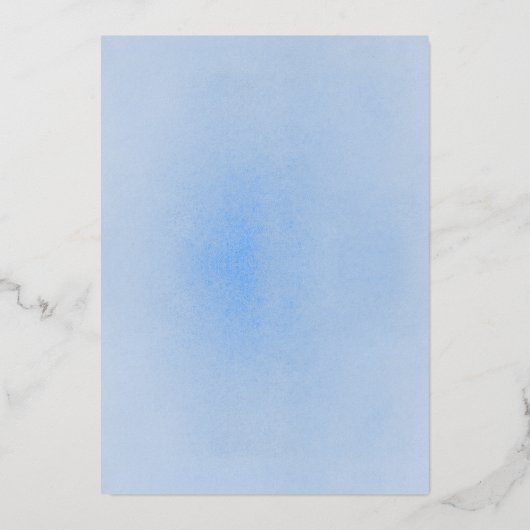 Dusty Blue & Navy Blue Floral Boho Wedding Folieneinladung (Rückseite)