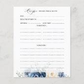 Dusty Blue Navy Champagne Brautparty Rezept (Vorderseite)