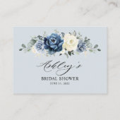 Dusty Blue Navy Champagne Elfenbein Wünschen gut E Begleitkarte (Rückseite)