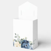 Dusty Blue Navy Champagne Elfenbeinblume Hochzeit Geschenkschachtel (Geöffnet)