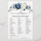 Dusty Blue Navy Champagne Ivory Brautparty Game (Vorderseite)