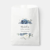 Dusty Blue Navy Champagne Ivory Brautparty Geschenktütchen (Vorderseite)