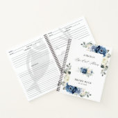 Dusty Blue Navy Champagne Ivory Brautparty Notizblock (Innenseite)