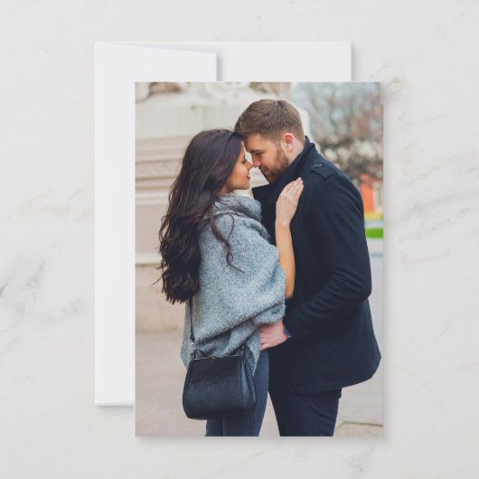 Dusty Blue Navy Champagne Ivory Floral QR Code RSVP Karte (Rückseite)