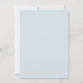 Dusty Blue Navy Champagne Ivory Floral Wedding Sav Save The Date (Rückseite)