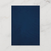 Dusty Blue Navy Champagne Ivory Wedding Begleitkarte (Rückseite)