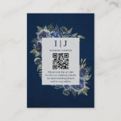 Dusty Blue Navy Champagne Ivory Wedding Begleitkarte (Vorderseite)
