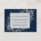 Dusty Blue Navy Champagne Ivory Wedding Begleitkarte (Vorderseite)