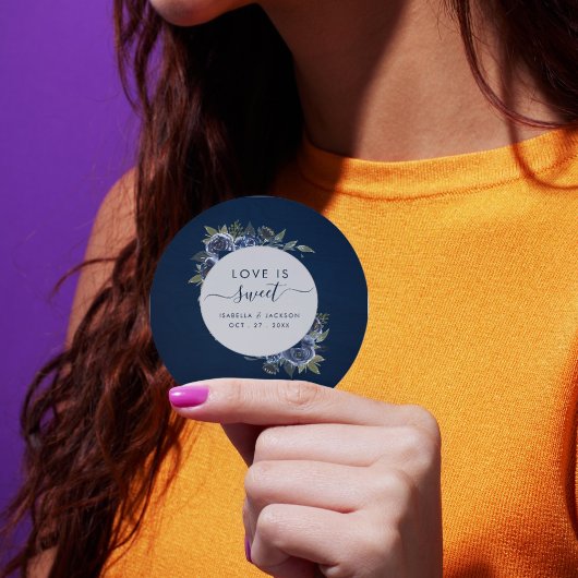 Dusty Blue Navy Champagne Ivory Wedding Geschenkanhänger