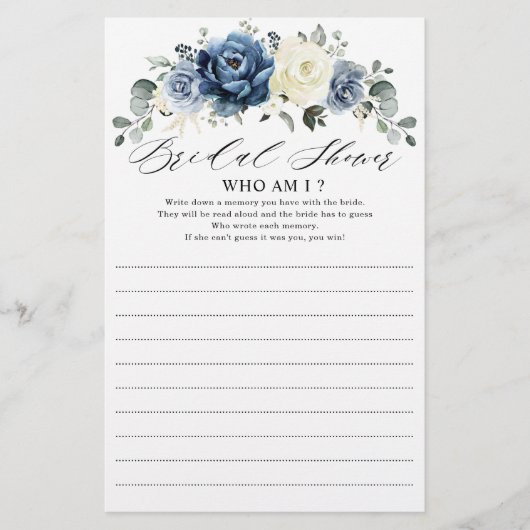 Dusty Blue Navy Champagner Elfenbein, der ich spie (Vorderseite)