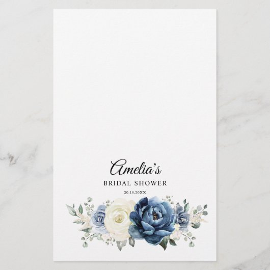 Dusty Blue Navy Champagner Elfenbein, der ich spie (Rückseite)