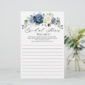 Dusty Blue Navy Champagner Elfenbein, der ich spie (Stehend Vorderseite)