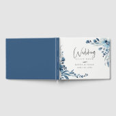 Dusty Blue Navy Floral Wedding Gästebuch (Voll)