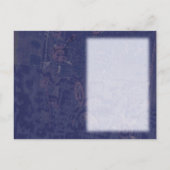 Dusty Blue, Navy & White Wedding RSVP Einladungspostkarte (Rückseite)