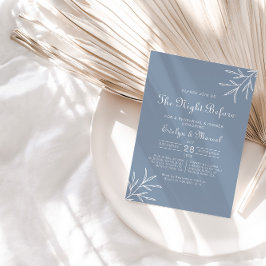 Dusty Blue Night Before Probe Dinner Einladung