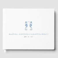 Dusty Blue Ocean Wedding Guest Book