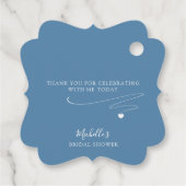 Dusty Blue (oder andere) Von meiner Dusche zu dein Geschenkanhänger (Rückseite)