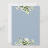 Dusty Blue Oh Baby Botanical Greenerity Baby Dusch Einladung (Rückseite)