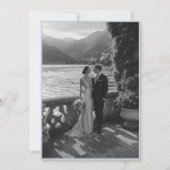 Dusty Blue Olive Branch Monogram Photo Wedding  Einladung (Rückseite)