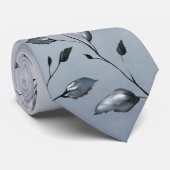 Dusty Blue Ombre Greenery Wedding Krawatte (Gerollt)