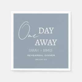 Dusty Blue One Day Away Probe Dinner Hochzeit Serviette