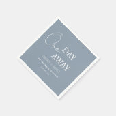 Dusty Blue One Day Away Probe Dinner Hochzeit Serviette (Ecke)