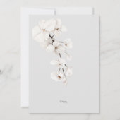 Dusty Blue Orchid Wedding Save the Date (Rückseite)