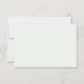 Dusty Blue Ornament Wedding RSVP Karte (Rückseite)