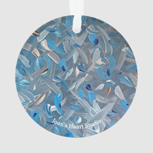 Dusty Blue Ornaments Ornament (Rückseite)