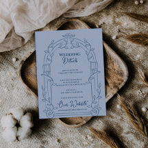 Dusty Blue Ornate Arch Botanical Wedding Details