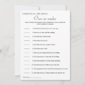 Dusty blue Over oder under Brautparty Ankündigung (Vorderseite)