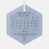 Dusty Blue Pagoda Weihnachtsbaumruhestand Ornament Aus Glas (Vorderseite)