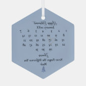 Dusty Blue Pagoda Weihnachtsbaumruhestand Ornament Aus Glas (Rückseite)