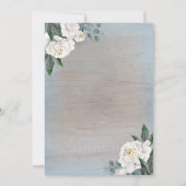 Dusty Blue Painted Mason Jar Rustic Floral Wedding Einladung (Rückseite)