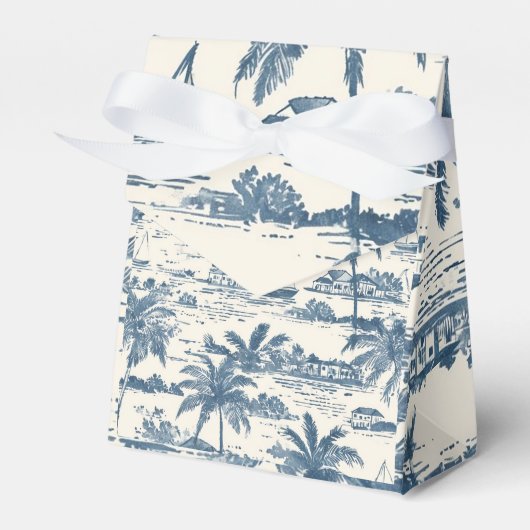 Dusty Blue Painted Pattern Geschenkboxen mit Bow Geschenkschachtel (Vorderseite)