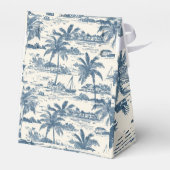 Dusty Blue Painted Pattern Geschenkboxen mit Bow Geschenkschachtel (Rückseite)