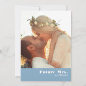 Dusty Blue Pampas Grass Boho Brautparty Foto Einladung (Rückseite)