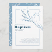 Dusty Blue Pampas Grass Moderne Minimalistische Ta Einladung (Vorne/Hinten)