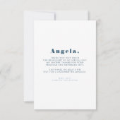 Dusty Blue Pampas Grass Romantic Vielen Dank Dankeskarte (Rückseite)