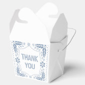 Dusty blue papel picado Danke You Baby Boy Shower Geschenkschachtel (Geöffnet)