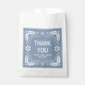 Dusty blue papel picado Danke You Baby Boy Shower Geschenktütchen (Vorderseite)