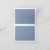 Dusty blue papel picado im mexikanischen Stil Baby Dankeskarte (Innenseite)