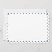 Dusty Blue Papel Picado White Baby Boy Dusche Einladung (Rückseite)
